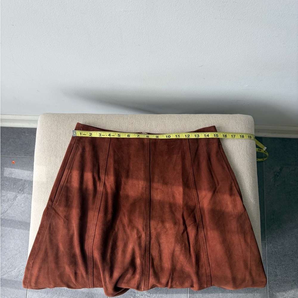 NWT! MADEWELL Suede Seamed Midi Skirt Size 4 - Picture 8 of 8